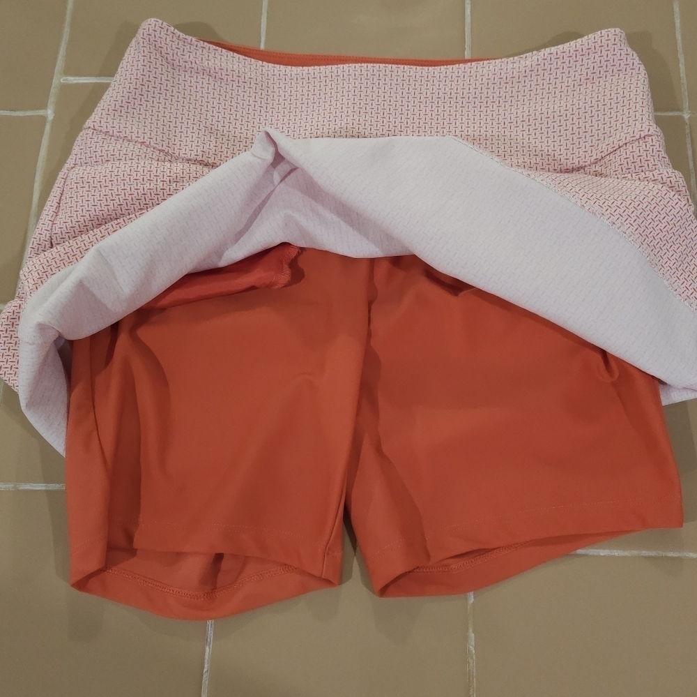 S.C. & CO. Coral Print 360 Tummy Control Athletic Skort Skirt (S) - Picture 3 of 8